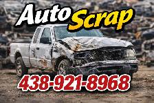 J’ACHÈTE AUTOS POUR SCRAP – PAIEMENT COMPTANT – REMORQUAGE