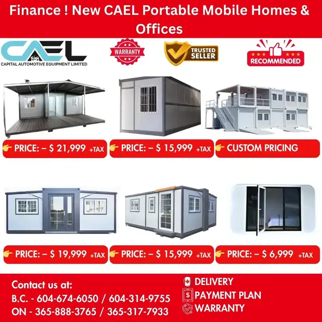 New CAEL Portable Mobile Homes & Offices CERTFIED & WARRANTY INC
