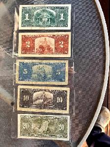 1937 Canadian $1, 2, 5, 10, $20 set of banknotes - Photo 2