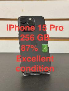 iPhone 15 Pro 256GB 87%BH excellent condition