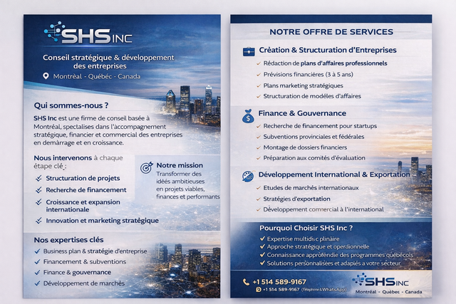 SERVICES CONSEILS POUR JEUNES ENTREPRENEURS ET PME