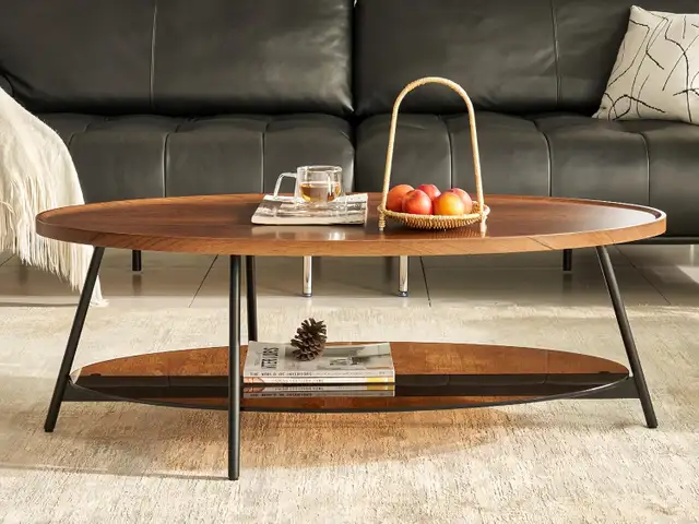 SHRINE Modern Oval Coffee Table