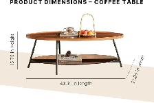 SHRINE Modern Oval Coffee Table - Photo 2