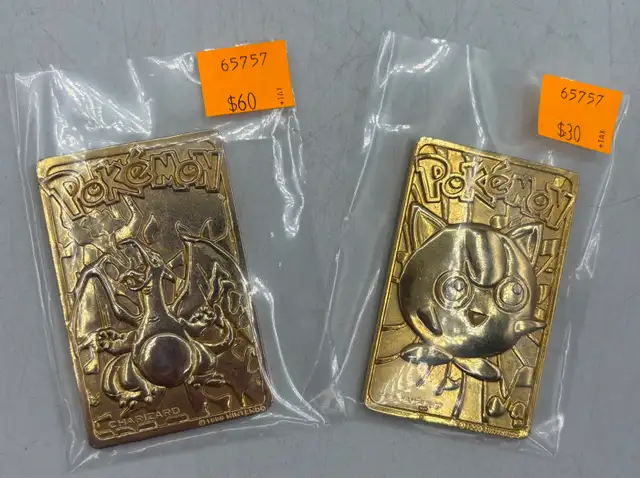 Burger King Golden Pokemon Cards: Jigglypuff & Charizard