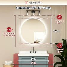 Keonjinn 32" Round LED Bathroom Mirror - Photo 6