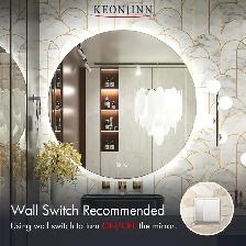 Keonjinn 32" Round LED Bathroom Mirror - Photo 7