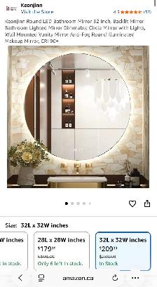 Keonjinn 32" Round LED Bathroom Mirror - Photo 9