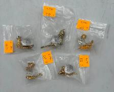 Lencia Austria Gold-Plated Crystal Figurines ( x 5 Available )