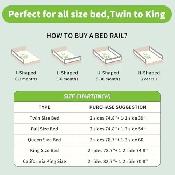 Zefinot 3-Piece King Bed Rail Guard Set - Photo 2