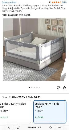 Zefinot 3-Piece King Bed Rail Guard Set - Photo 9