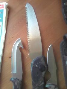 Hunting knives set of 3 new in camo belt sheath - Photo 3