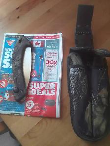 Hunting knives set of 3 new in camo belt sheath - Photo 5