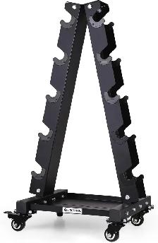 LIONSCOOL A-Frame Dumbbell Rack with Wheels