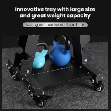 LIONSCOOL A-Frame Dumbbell Rack with Wheels - Photo 3