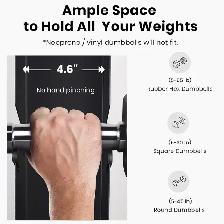 LIONSCOOL A-Frame Dumbbell Rack with Wheels - Photo 6