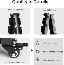 LIONSCOOL A-Frame Dumbbell Rack with Wheels - Photo 7