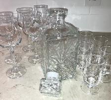 Pristine Decanter and Crystal Glasses (stemmed & barrel style) - Photo 4