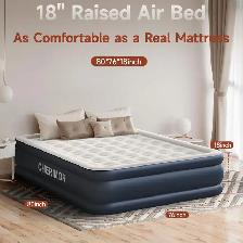 CHERIMOR 18" King Size Air Mattress with Built-In Pump - Photo 2