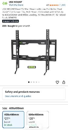 USX MOUNT Low Profile TV Wall Mount – 26"–60" - Photo 8