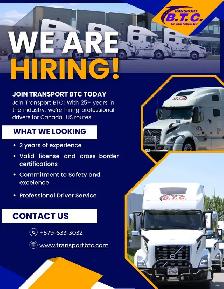 Hiring Class 1 City Driver - Montreal & Surroundings