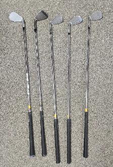 Assorted Golf Clubs: Warrior, Cleveland 5 Listed
