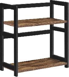 SONGMICS 2-Tier Spice Rack – Rustic Brown & Black
