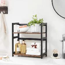 SONGMICS 2-Tier Spice Rack – Rustic Brown & Black - Photo 3