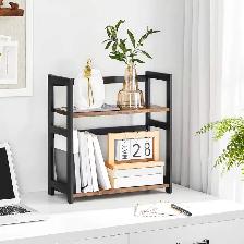 SONGMICS 2-Tier Spice Rack – Rustic Brown & Black - Photo 4