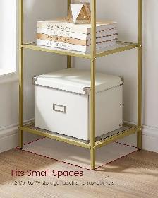 VASAGLE 6-Tier Tempered Glass Shelf – Pale Gold - Photo 6