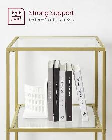 VASAGLE 6-Tier Tempered Glass Shelf – Pale Gold - Photo 7