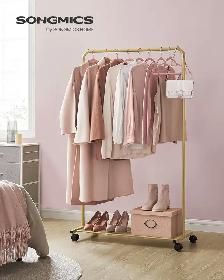 SONGMICS Rolling Garment Rack – Gold - Photo 2