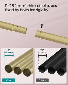 SONGMICS Rolling Garment Rack – Gold - Photo 6