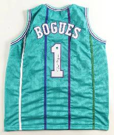 Muggsy Bogues Signed Hornets Blue Jersey l Authenticated - Photo 3