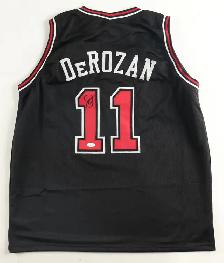 Demar DeRozan Signed Bulls Black Jersey l Authenticated - Photo 4