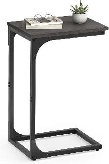 VASAGLE C-Shaped Side Table – Ebony Black