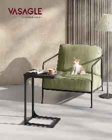 VASAGLE C-Shaped Side Table – Ebony Black - Photo 2