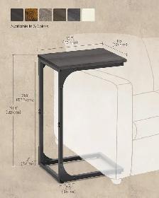 VASAGLE C-Shaped Side Table – Ebony Black - Photo 3