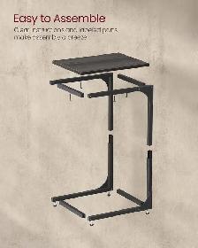 VASAGLE C-Shaped Side Table – Ebony Black - Photo 7