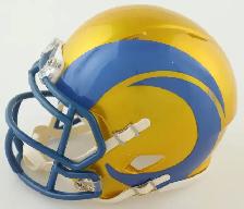 Aaron Donald Rams Signed Blue & Gold Mini Helmet | Authenticated - Photo 4