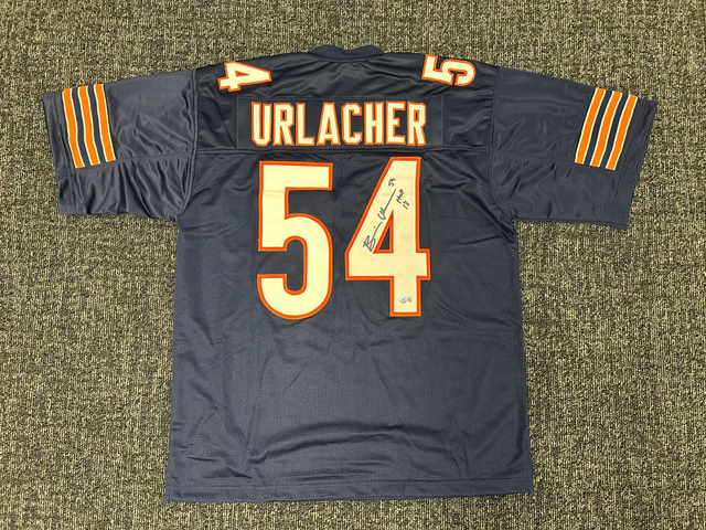 Brian Urlacher Bears Signed Navy Jersey (HOF 18) l Authenticated