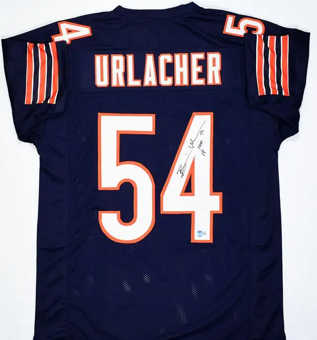 Brian Urlacher Bears Signed Navy Jersey (HOF 18) l Authenticated - Photo 4
