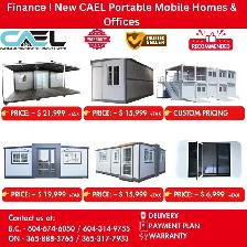 New CAEL Portable Mobile Homes & Offices CERTFIED & WARRANTY INC