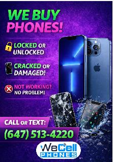 SELL US YOUR BROKEN/LOCKED/CRACKED/DAMAGED PHONES FOR CASH