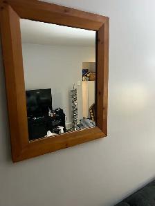 Free delivery used Wooden Framed Mirror