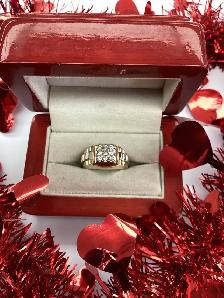 bague en or 2 tons et diamants