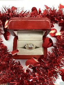 bague en or 2 tons et diamants - Photo 2