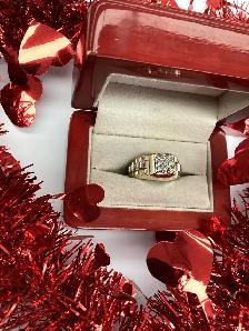 bague en or 2 tons et diamants - Photo 3