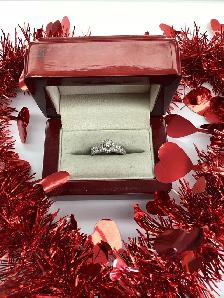 bague en or blanc double