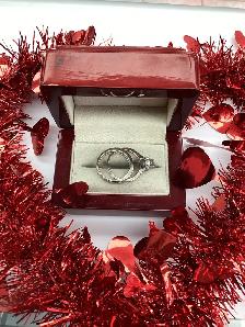 bague en or blanc double - Photo 3