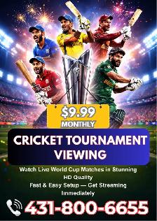 Sports Streaming Subscription – Cricket Events Available